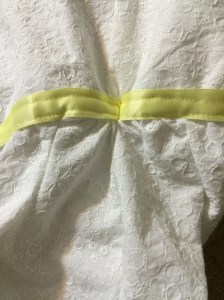 Taking in the garment