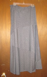 gray knit skirt