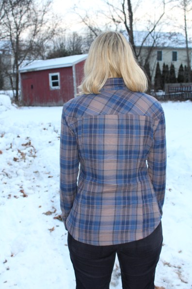 Back of flannel shirt